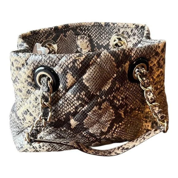 Kate Spade Maryann Quilted Snakeskin Chain Handle Shoulder Bag - Picture 2 of 13